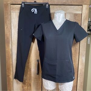 Figs Scrub Set Black Size XXS